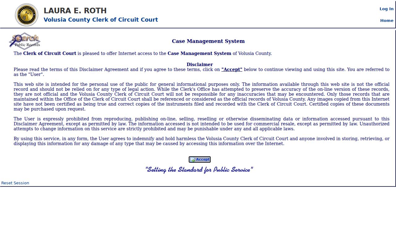 Ormond Beach resident lookup Volusia court case inquiry