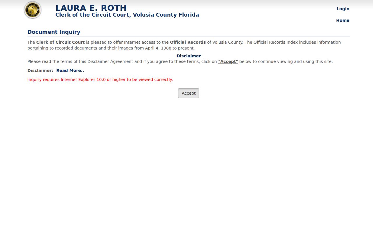 Volusia Clerk Official Records grantor and grantee search for Ormond Beach deeds
